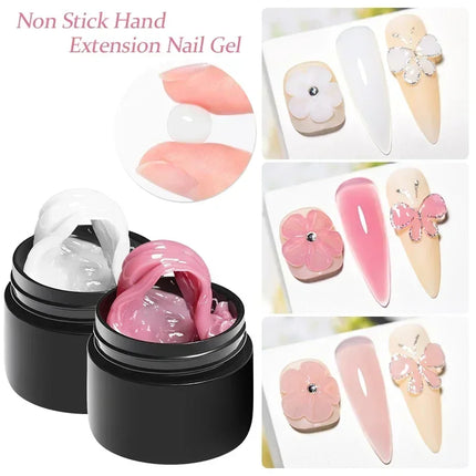 MTSSII 8ml Clear Non Stick Hand Solid Extension Nail Gel Polish Semi Permanent Soak Off UV Nail Art Varnish Manicure Design DIY