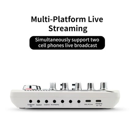 F998 Pro Sound Card Professional Bluetooth-Compatible Studio Record For Phone PC Audio Mixing Console Amplifier