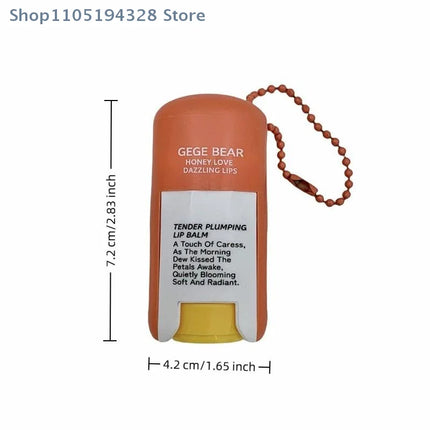 [MP]Gege bear 8.2g Large Capacity Lip Balm Keychain Pendant Hydrating & Moisturizing Lip Care As Lipstick Base & Accessory