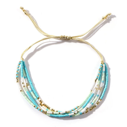 Go2boho Multi Color Dainty Four-Layer Series 2024 Trendy Handmade Jewelry Hawaii BOHO Fashion Beaded Bracelets Gifts for Her