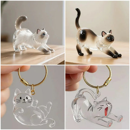 Cat Hair Memorial Storage Keychain Cat Fur Container Pets Cat Fur Collector Capsule Keyring Kitty Hair Hanging Pendants