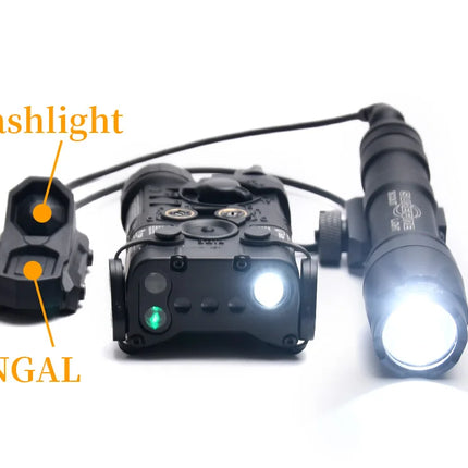 Tactical LED Flashlight Combo L3 NGAL M600 M300 PEQ15 Light with Pressure AXON Switch Fit 20mm Rail for Outdoor Use