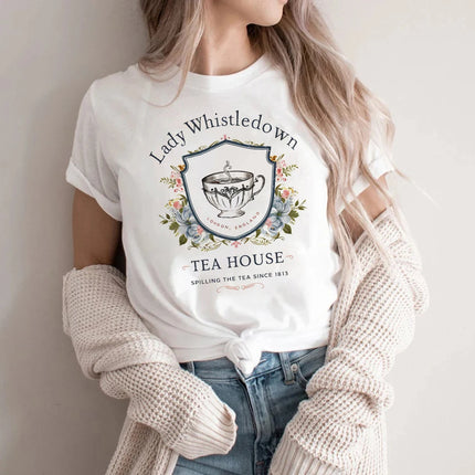 Teacup Lady Whistledown  Shirt Women Graphic Harajuku T-shirt Unisex Fashion Manga Y2k Tshirt kawaii Vintage Tops Female
