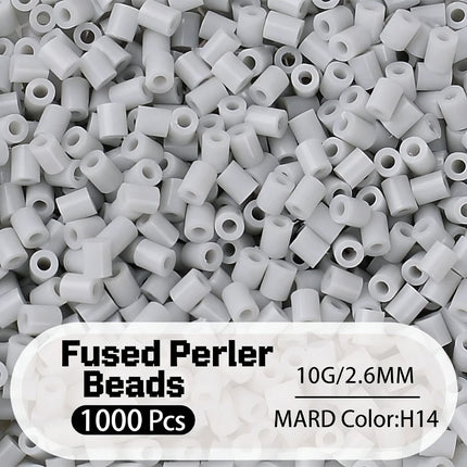 2.6mm Bulk Black&White Color Series Perler Beads Refill Pack 1000pcs Fusible DIY Art Craft Fuse Beads for Mosaic Puzzle