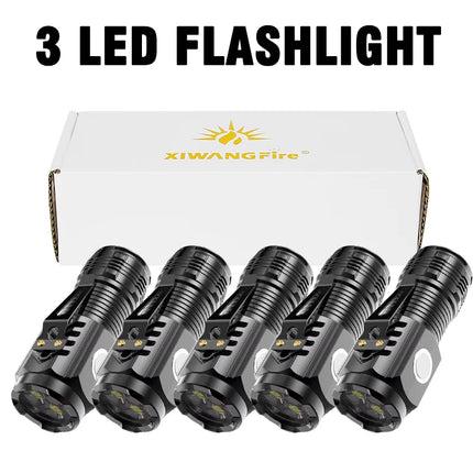 Portable Mini LED Handheld Flashlight Powerful Fingertip Torch Outdoor Waterproof Hiking Camping Flash Light with Pen Clip