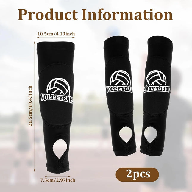 1Pair Sports Volleyball Arm Sleeves for Girls Passing Forearm Sleeves with Protection Pads and Thumbhole for Youth
