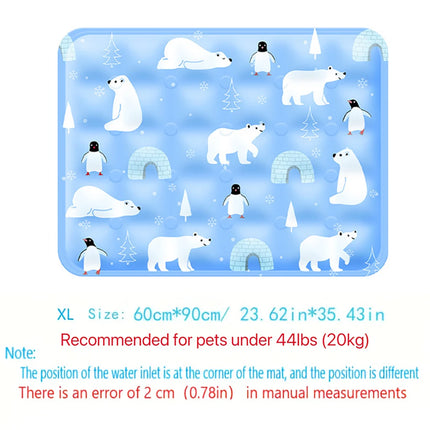 Cute Floor Mat Cool Pet Cooling Mat Self Added Water Dog Cold Bed Mat Portable Durable Pet Ice Cushion For Small Large Dogs