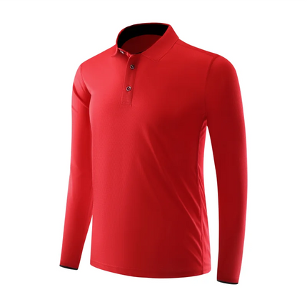 Fashion Long Sleeve Quick-drying Sports Polo Shirt Custom Logo Print Embroidery Breathable Summer Men And Women Tops S-6XL 2025