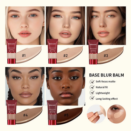 Liquid Foundation And Puff Makeup Set Lightweight Waterproof Long Lasting Matte Facial Foundation Cosmetics Woman Makeup