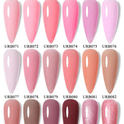 UR SUGAR 7ml Pink Nude Natural Rubber Base Gel Nail Polish Semi Permanent Chrome Sequins Soak Off Construction UV Gel Varnish