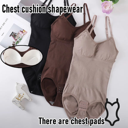 Shapewear Bodysuit for Tummy Control Women Hooks Crotch Body Shaper Stree Jumpsuit with Bras Abdomen Control