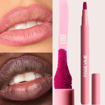 Lipliner Pencil Long-Lasting Matte Creamy Plumping Lip Stain Waterproof Natural Nude Brown Slim Plush Brush Head Lipliner Makeup