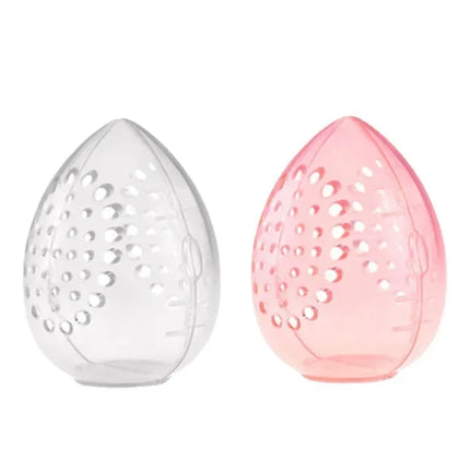 1PC Travel Cosmetic Sponge Box New Portable Pink and White Egg Plastic Box Powder Sponge Cosmetic Cosmetic Organizer