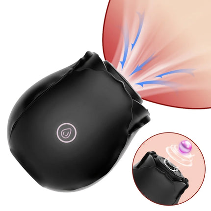 Rose Toy Sucking Vibrator for Women Clitoral Vibrator Nipple Stimulating with 10 Mind-Blowing Modes G Spot Massager Sex Toys