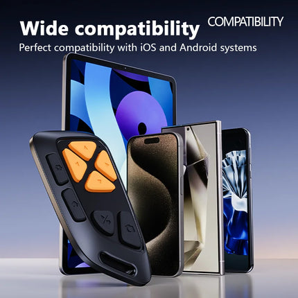 Remote Control Wireless Page Turner Bluetooth-Compatible Camera Photo Shutter Clicker Remote for Android iOS iPhone iPad Tik Tok