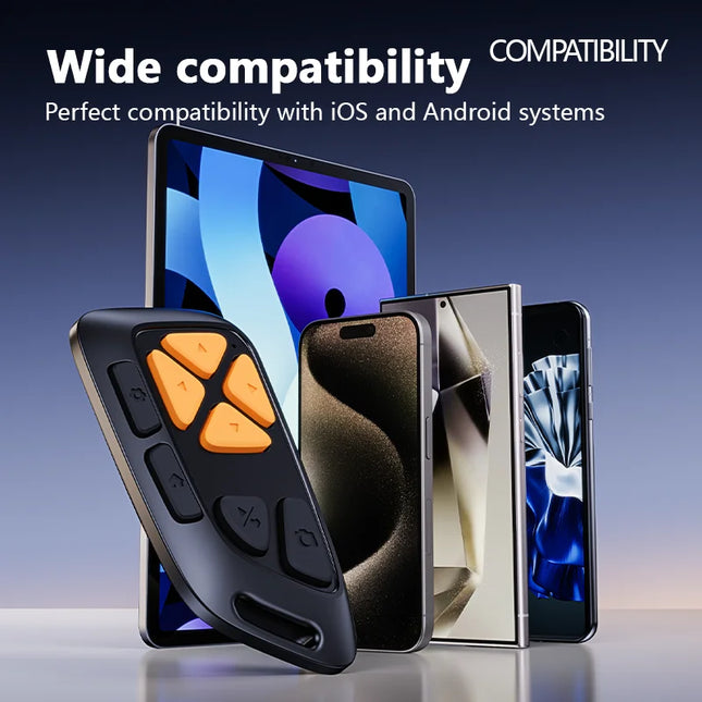 Remote Control Wireless Page Turner Bluetooth-Compatible Camera Photo Shutter Clicker Remote for Android iOS iPhone iPad Tik Tok