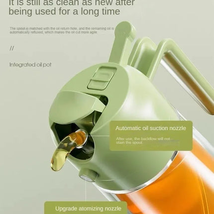 2 in 1 Pour Spray Sprayer Kitchen Fryer Air Spray Oil Dispenser Bottle for Olive Oil Cooking Frying BBQ Camping Large Capacity