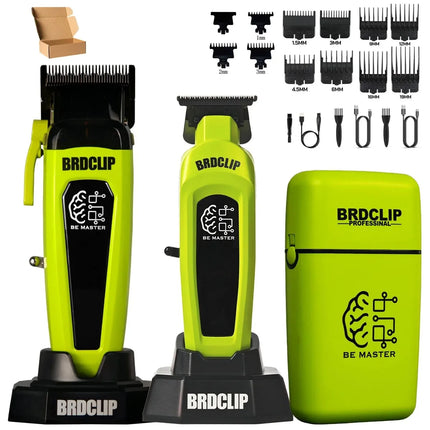 BRD FADE Clipper Professional Men's Hair Line Up Trimmer 10000RPM Barber Foil Shaver Base Charger Salon Blending Tools