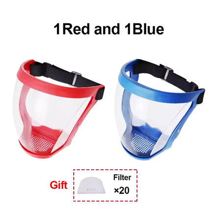 Transparent Facial Shield Anti-Fog Work Protection Mask Filter Dust-proof Anti-splash Full-Face Grinding Weeding Protection Mask