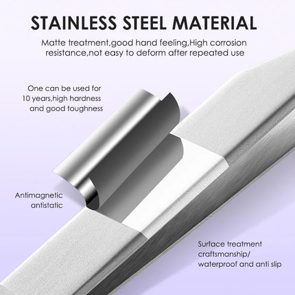 NATUHANA  Eyelash Extensions Tweezers Lash Artists High Precision Stainless Steel Superhard Anti-Static Tweezers Makeup Tools