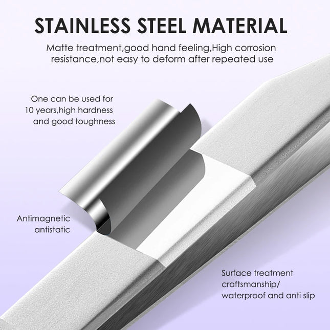 NATUHANA  Eyelash Extensions Tweezers Lash Artists High Precision Stainless Steel Superhard Anti-Static Tweezers Makeup Tools