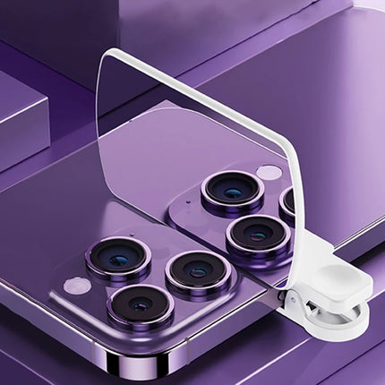 Adjustable Smartphone Camera Mirror Reflection Clip HD Glass Reflection Mirror for Outdoor Travel Phones Photography Shooting