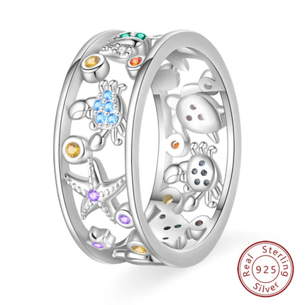 Rings For Women 100% 925 Sterling Silver Pink Heart Crown Star Moon Snowflake Zircon Rings Fashion Engagement Wedding Jewelry