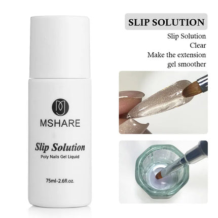 MSHARE 50g Shimmer Pink White Acrylic Gel TPO Free Glitter Shiny Extension Acryl Hard Gel Nails Sculpting Construction