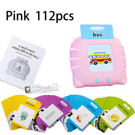 Talking Flash Cards Early Educational Toys Baby Boys Girls Preschool Learning Reading Machine Interactive Gifts