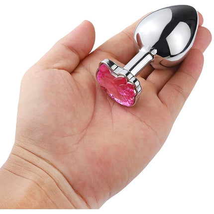 Stainless Cat Face Jewel Base Anal Plug Holle Kitty Cat Butt Plug Metal Prostate Massager Anus Stimulator Dildos Adult Sex Toys