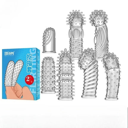 Finger Sleeves Vibrator Accessories Masturbation Sleeve G-Spot Clitoral Stimulator Finger Sleeves Sex Toys for Women Pleasure
