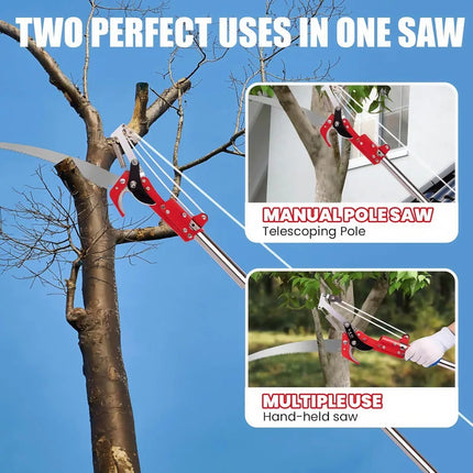 Extendable Tree Pruner Saw High-Altitude Branches Trimmer Pruning Shears Harvester Clipper for Plant Twig Vine for Plant Garden