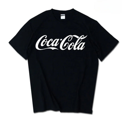 2025 Summer New Trendy Brand INS Pepsi Cola Joint T-shirt Sprite Coca-Cola Men's and Women's Loose Cotton Couple's Short Sleeves