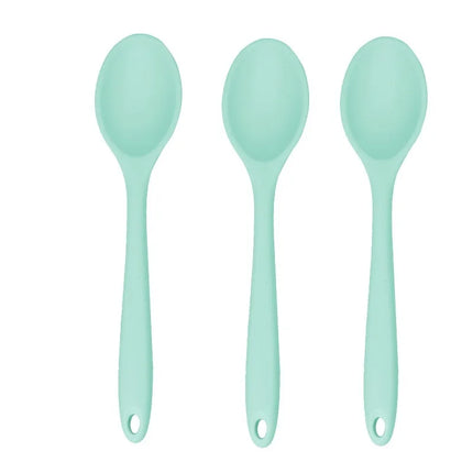 3pcs Silicone Spoon Mixing Soup Spoons Kitchen Mixing Ladle Cooking Utensils Kitchenware Tool for Stirring and Serving