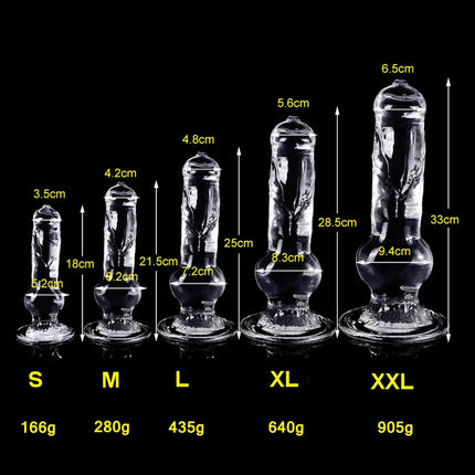 18-33cm Long Animal Dog Dildo TPE Clear Anal Plug Dog Penis Big Suction Cup Cock Vagina Masturbator Anal Sex Toys For Men Women