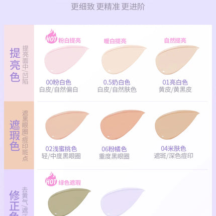 Girlscrush Liquid Concealer  Moisturizing Brightening Conceal Pore Watery Velvet Longlasting Cover Red Streaks Face