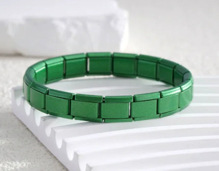 Italian Charm Link Stainless Steel Golden Bracelet for Woman Men DIY Making 9mm Bead Silver Color Retro Bangle Jewelry Wholesale
