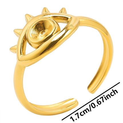 6pcs/lot Gold Plated Stainless Steel Base Rings Settings DIY Blank Knuckle Rings for Women Jewelry Charms Never Fade Wholesale