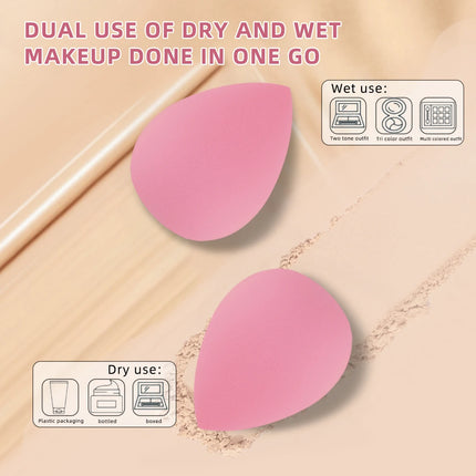 9pcs soft makeup sponge combination, hydrophilic, dry and wet, suitable for foundation, powder and other beauty eggs