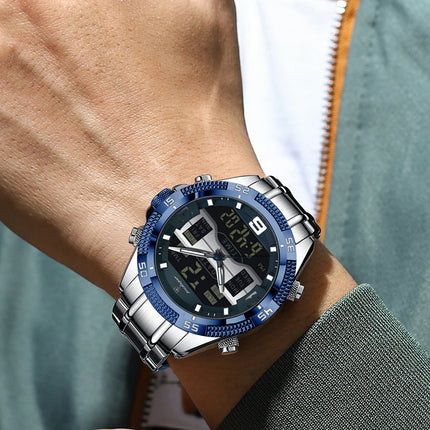 POEDAGAR Luxury Man Digital Watch Alarm Luminous LED Week Date Sports Quartz Men Watch Fashion Military Electronic Men's Watches