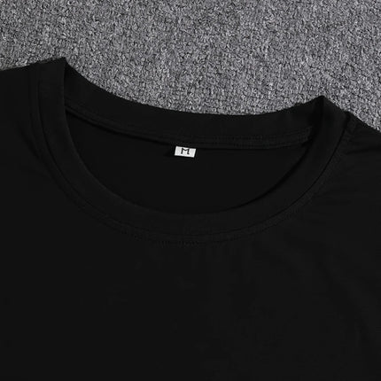 Men's summer pure cotton fashionable casual loose Japanese samurai sword pattern printed round neck short-sleeved T-shirt