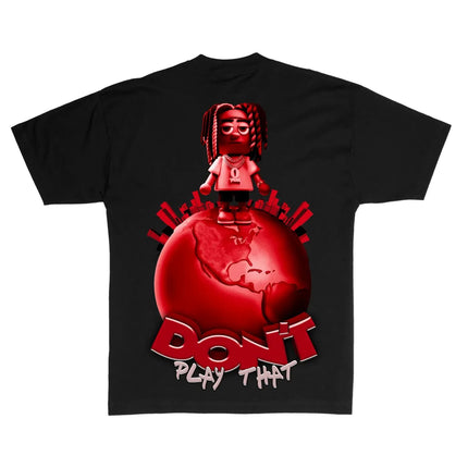 King Von Top of The World Tee Black Unisex High-end Luxury Classic Y2k Short Sleeves Classic Couples Streetwear Trendy Cotton