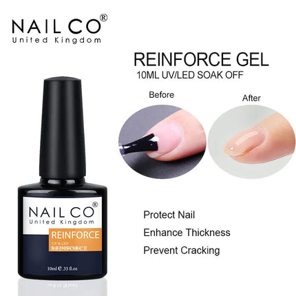 NailCo 10ml Gold Pink Pearl Shell Base Gel Polish 10 Colors Auroras 3D Thread Shell Gel Semi Permanent Soak Off UV LED Nails Art