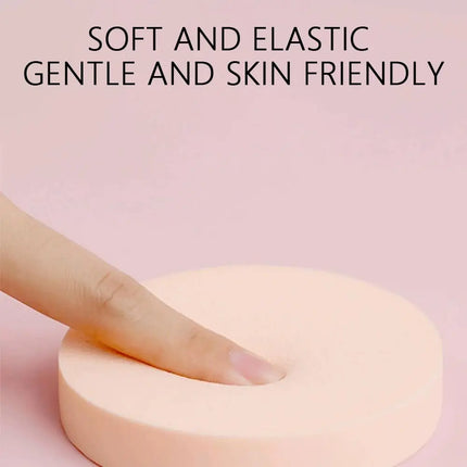 Large Round Makeup Sponge, Non-Latex Cosmetic Blender for Dry & Wet Use, Professional Foundation & Powder Puff, Makeup Tool