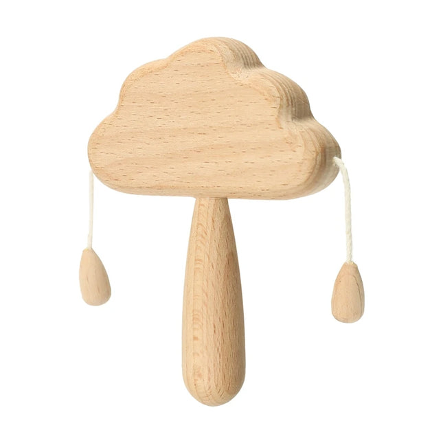 Natural Wooden Cloud Rattle Baby Toys Babies Newborn Accessories Interactive Toys for Kids Safe Non-Toxic Baby Toys 0 12 Months