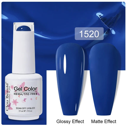 Clou Beaute 15ml Nail Gel Polish Vernis Semi Permanent UV LED Lamp Lakiery Hybrydowe Hema Free Red Nail Art Gel Lacquer Gel