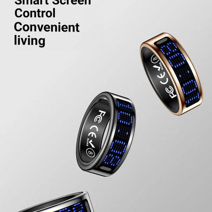 2026 Smart Ring Call ID Reminder Heart Rate Blood Pressure Monitor Men Women Smartring 5ATM Waterproof Health Multi Sports