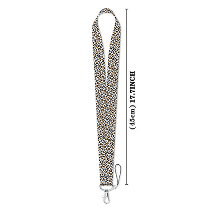 Gray Leopard Print Fashion Lanyard for Key Neck Strap Lanyard Card ID Badge Holder Key Chain Key Holder Keyring Accessories Gift