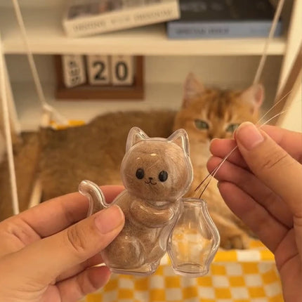 Cat Hair Memorial Storage Refrigerator Magnet Cat Fur Container Pets Keepsake Capsule Whiskers Fur Collector Fridge Magnet