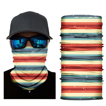 New Fashion Stripe Design Face Mask Bandana For Women Men Sports Cycling Headbands Female Male Neck Scarf Balaclava Turban